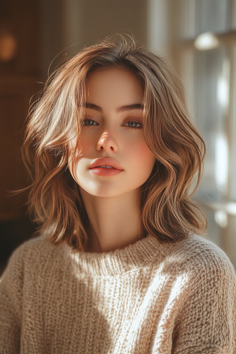 Side-Parted Layers for a Soft Look