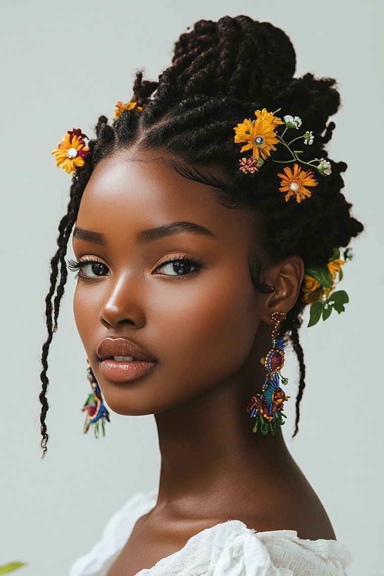 Side-Parted Locs