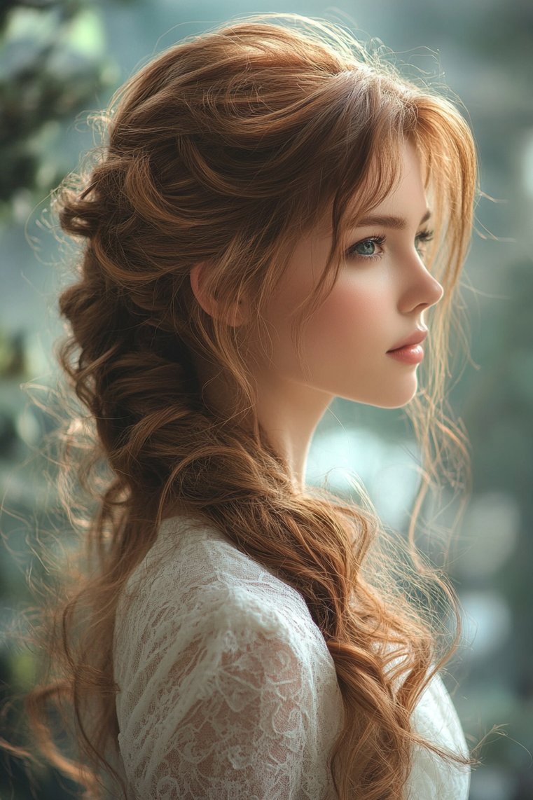 Side-Parted Long Hair