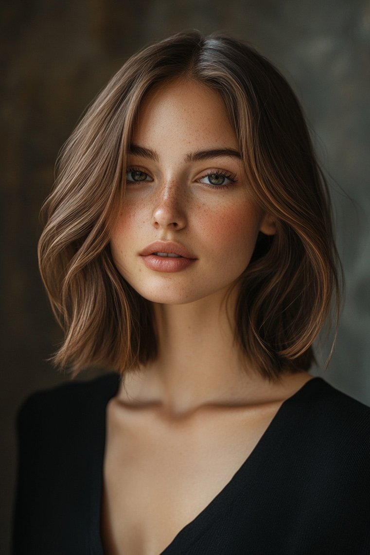 Side-Parted Straight Hair