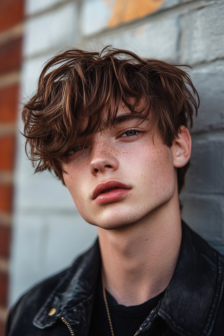 Side-Swept Bowl Cut