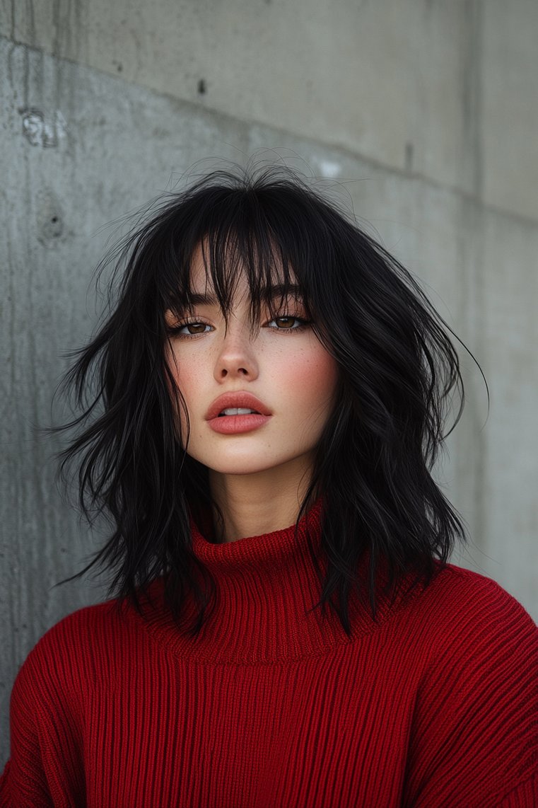 Side-swept Fringe