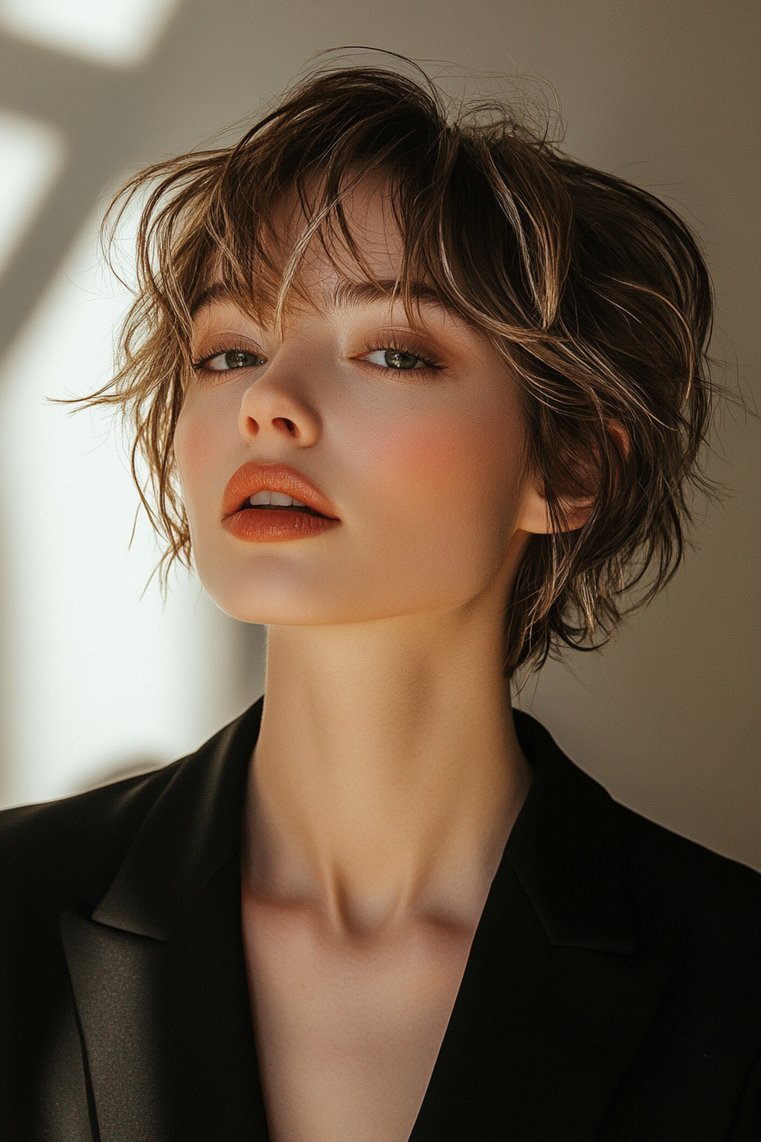 Silver Highlights on Short Hair