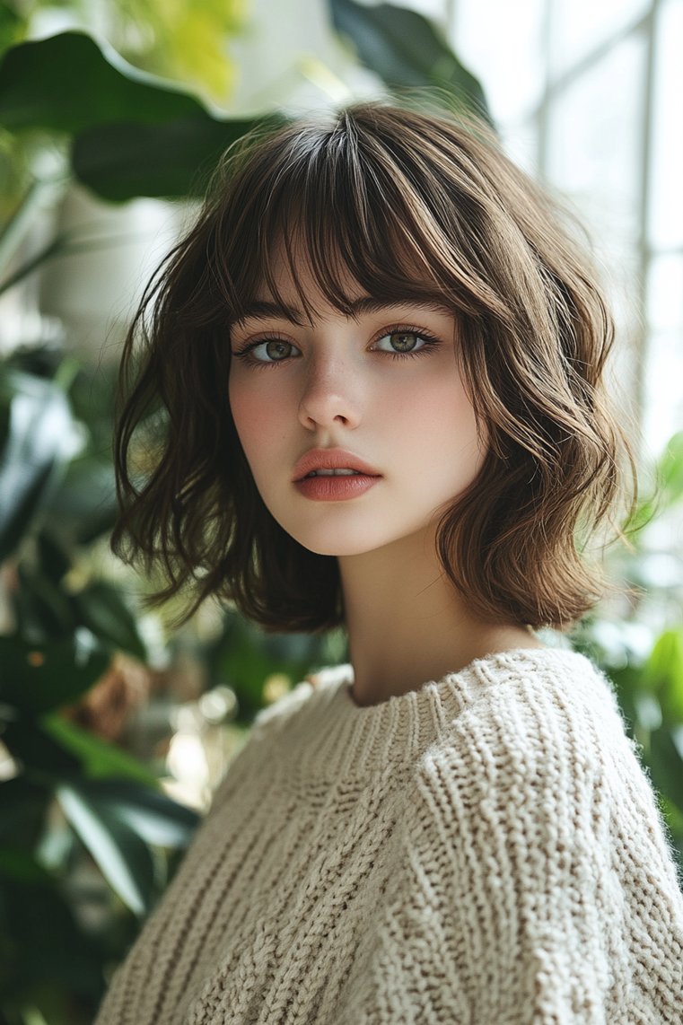 Simple and Chic With Curtain Bangs