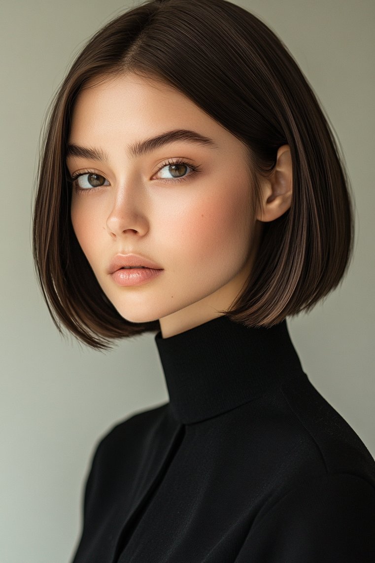 Sleek Chin-Length Bob