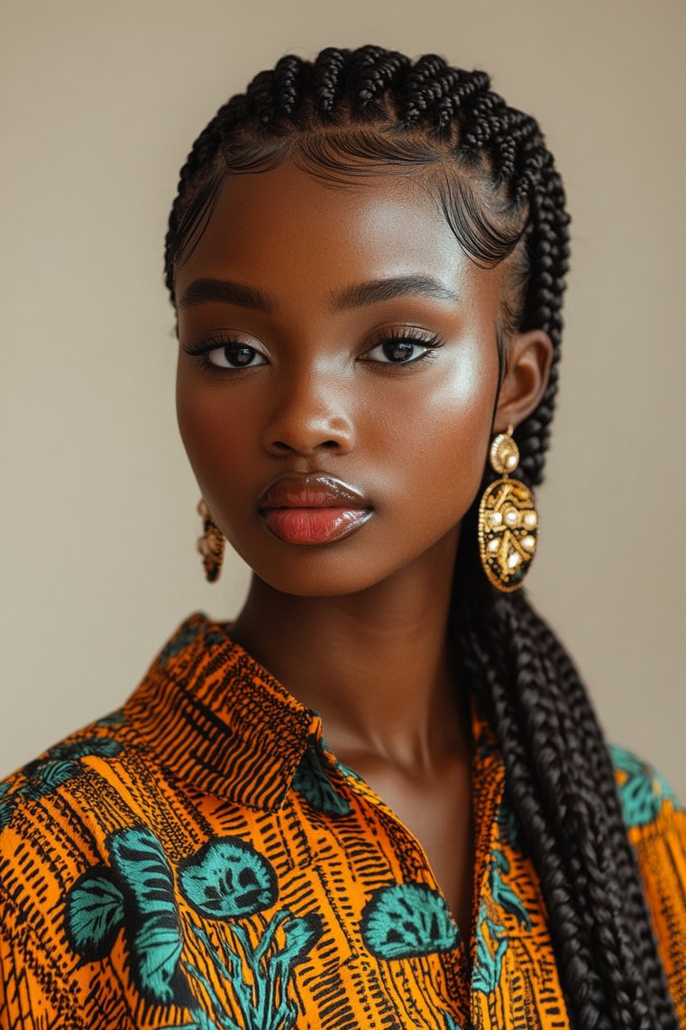 Sleek Fulani Braids