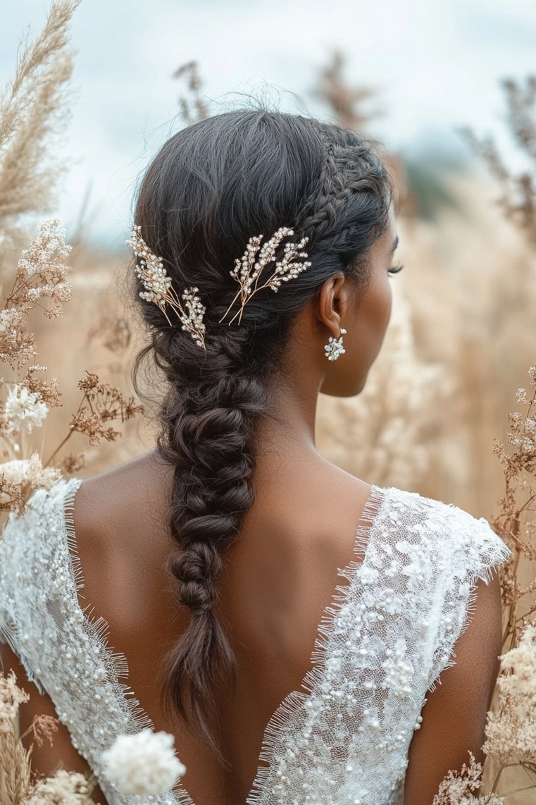 Sleek Low Pony With Twists