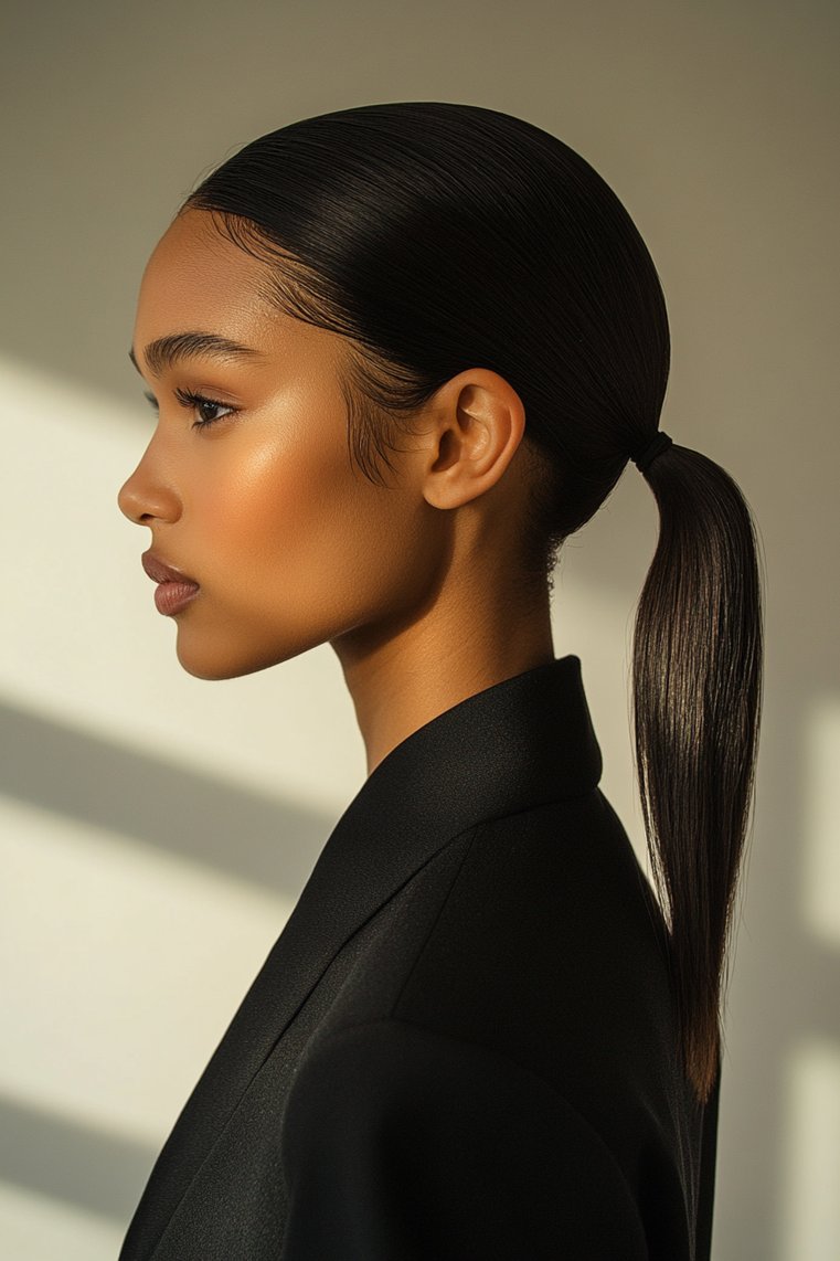Sleek Low Ponytail