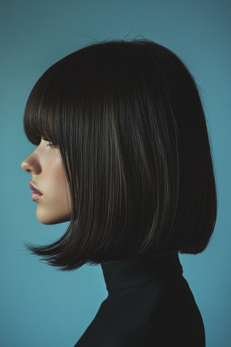 Sleek Shag With Straight Ends