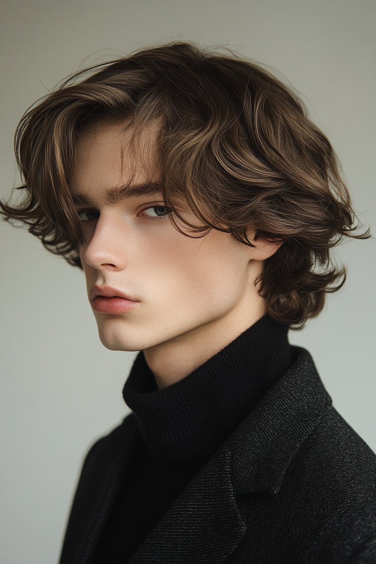 Sleek Shoulder-Length Hair