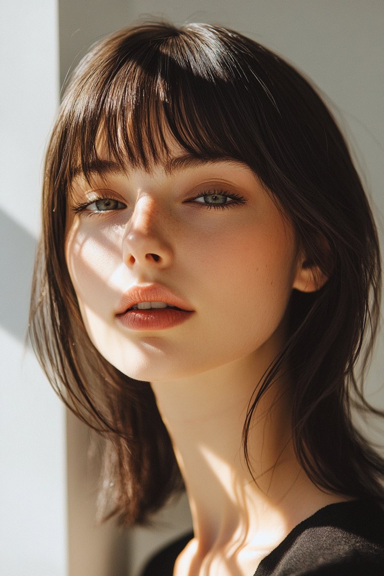 Sleek Straight Bangs