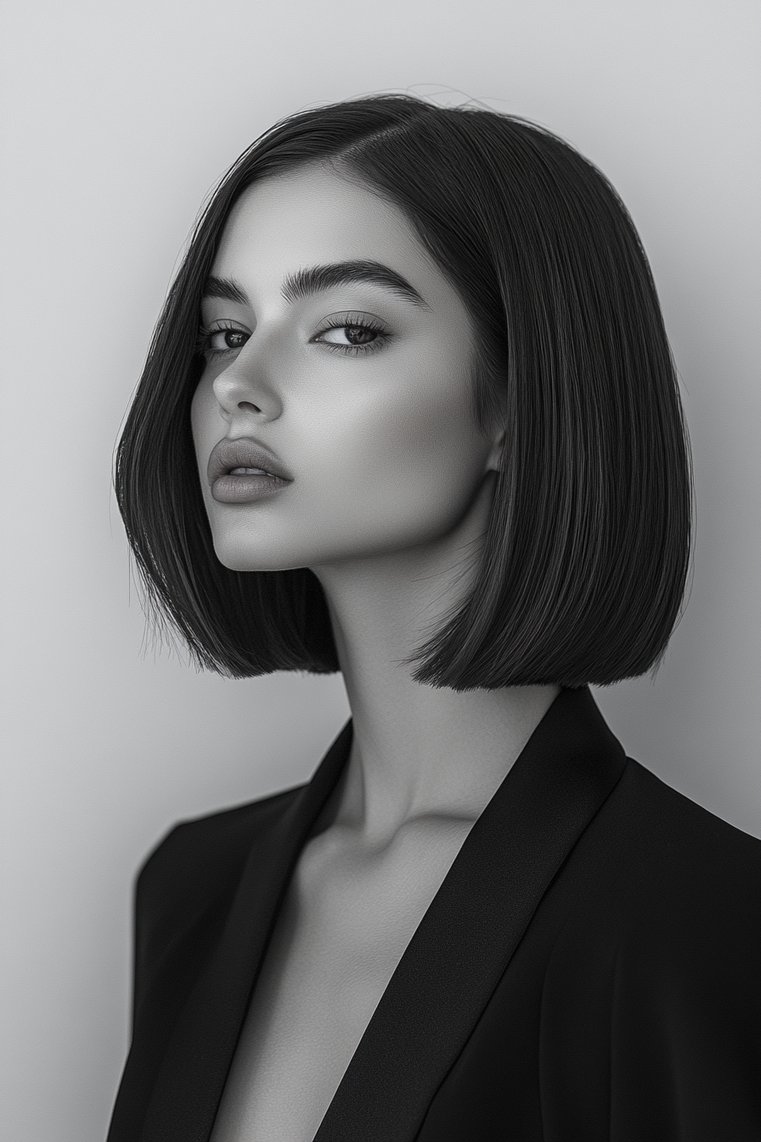 Sleek Straight Long Bob