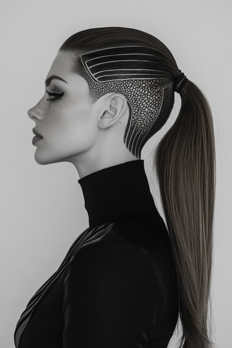 Sleek Undercut Ponytail