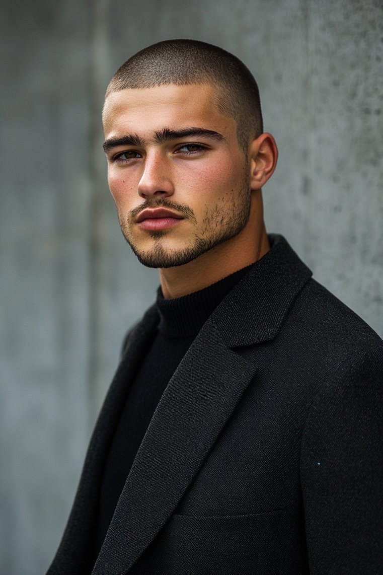Slicked Back Buzz Cut