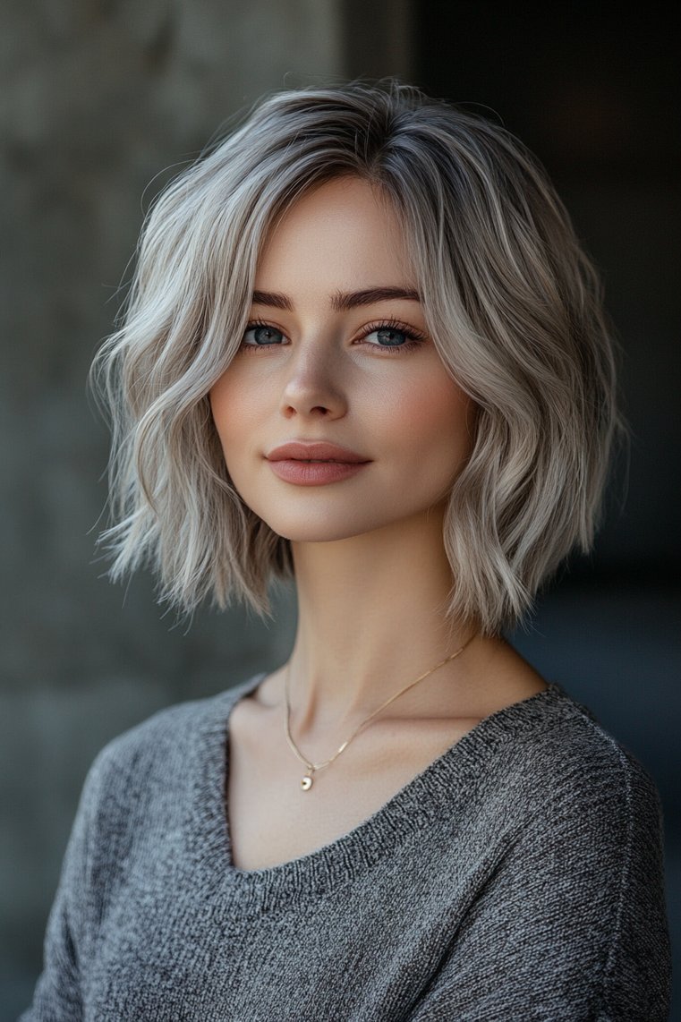 Smoky Gray Balayage for an Edgy Look