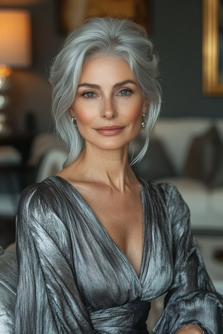 Smoky Grey With Silver Accents