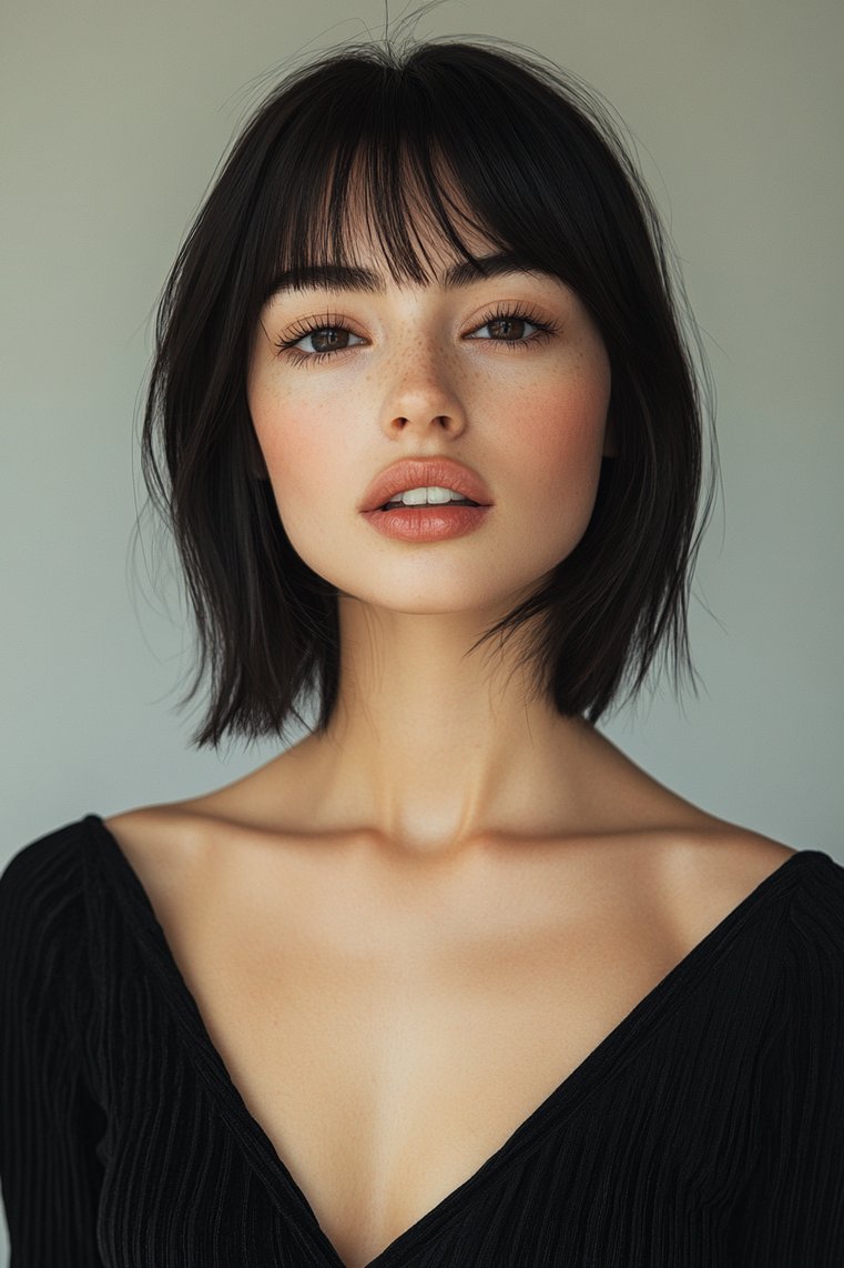Smooth and Glossy Finish With Micro Bangs