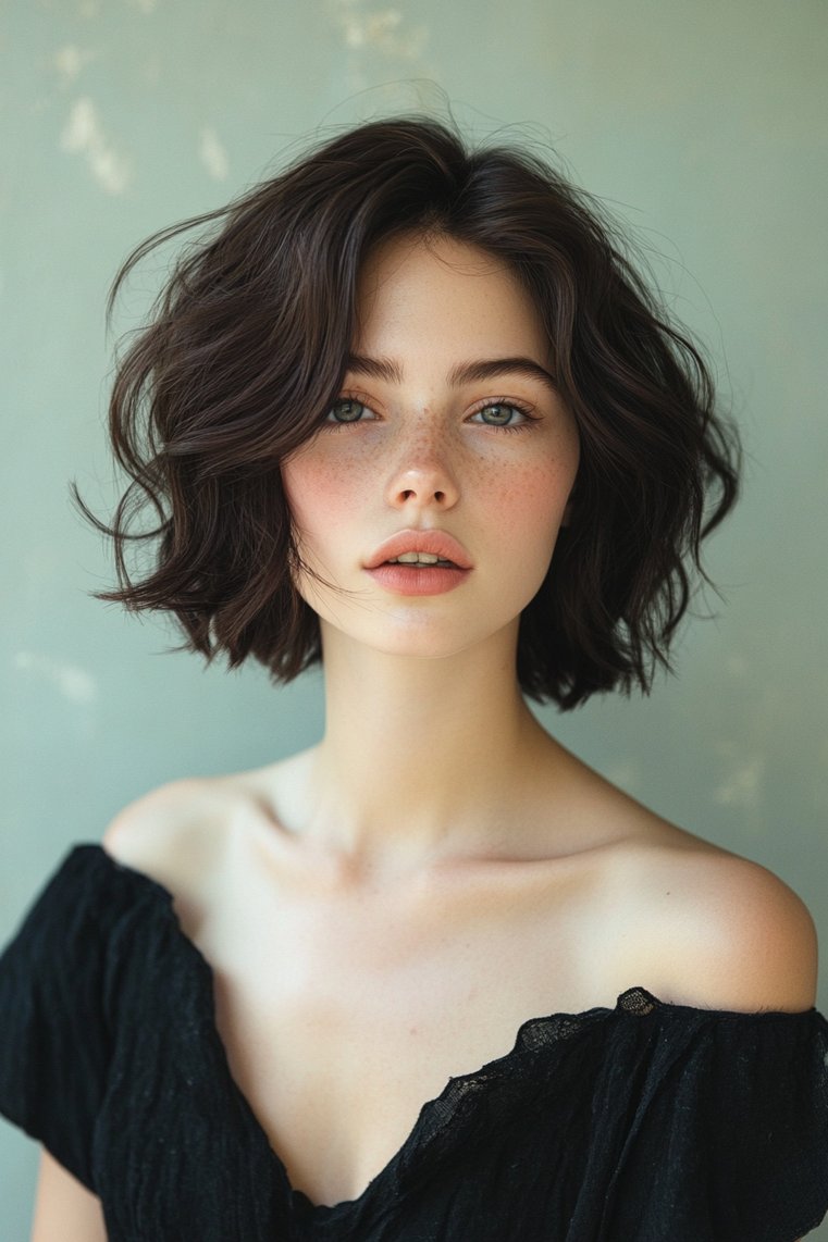 Soft Bob With Side Part
