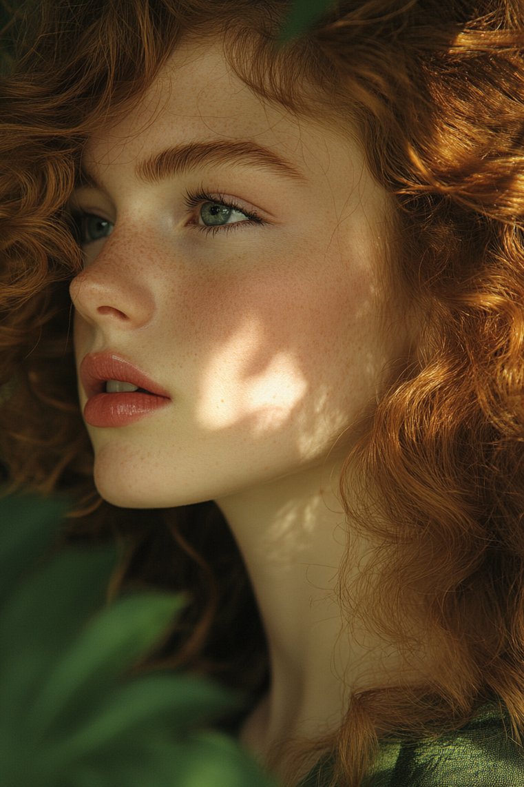 Soft Curls With a Center Part