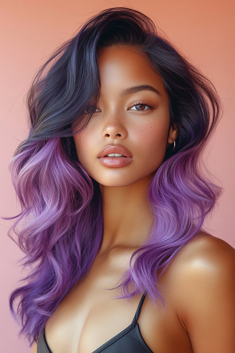 Soft Lavender Highlights for a Pastel Touch