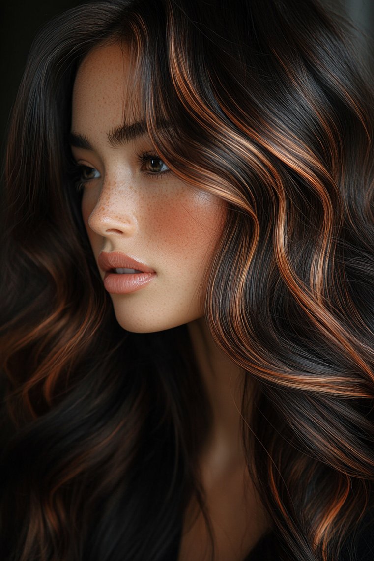 Soft Peach Highlights for a Gentle Glow