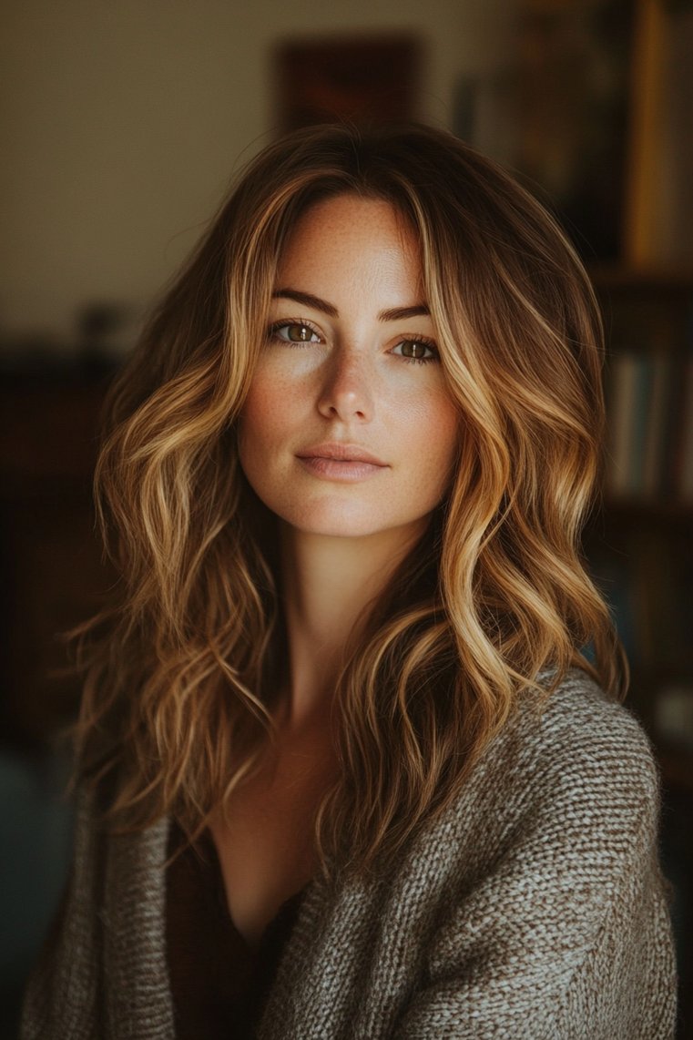 Soft Waves With Sun-Kissed Highlights