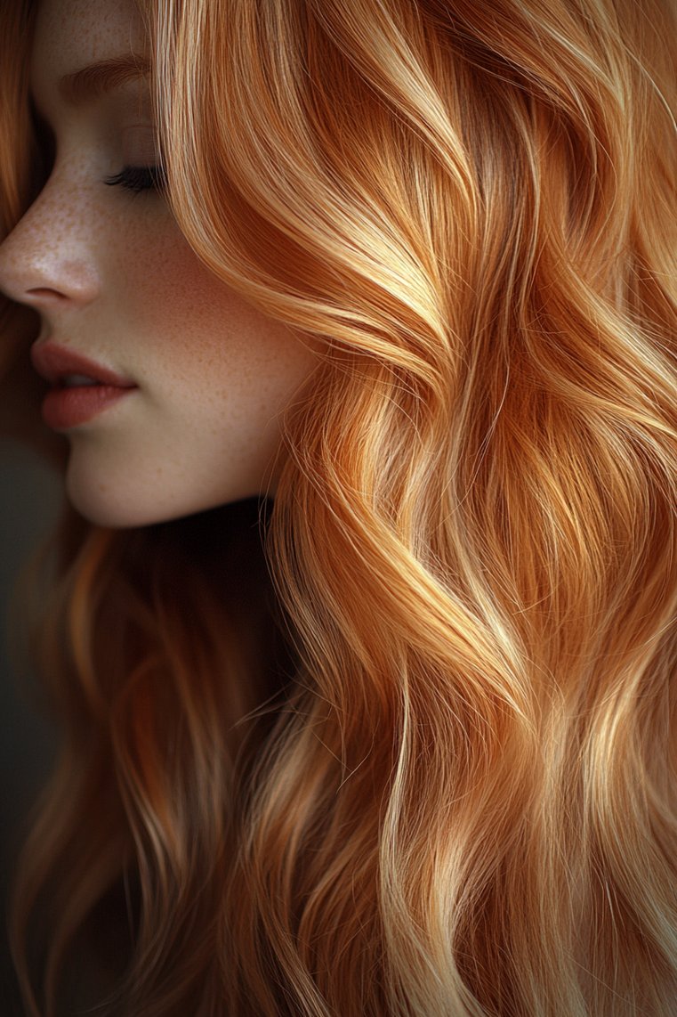 Soft Waves in Strawberry Blonde
