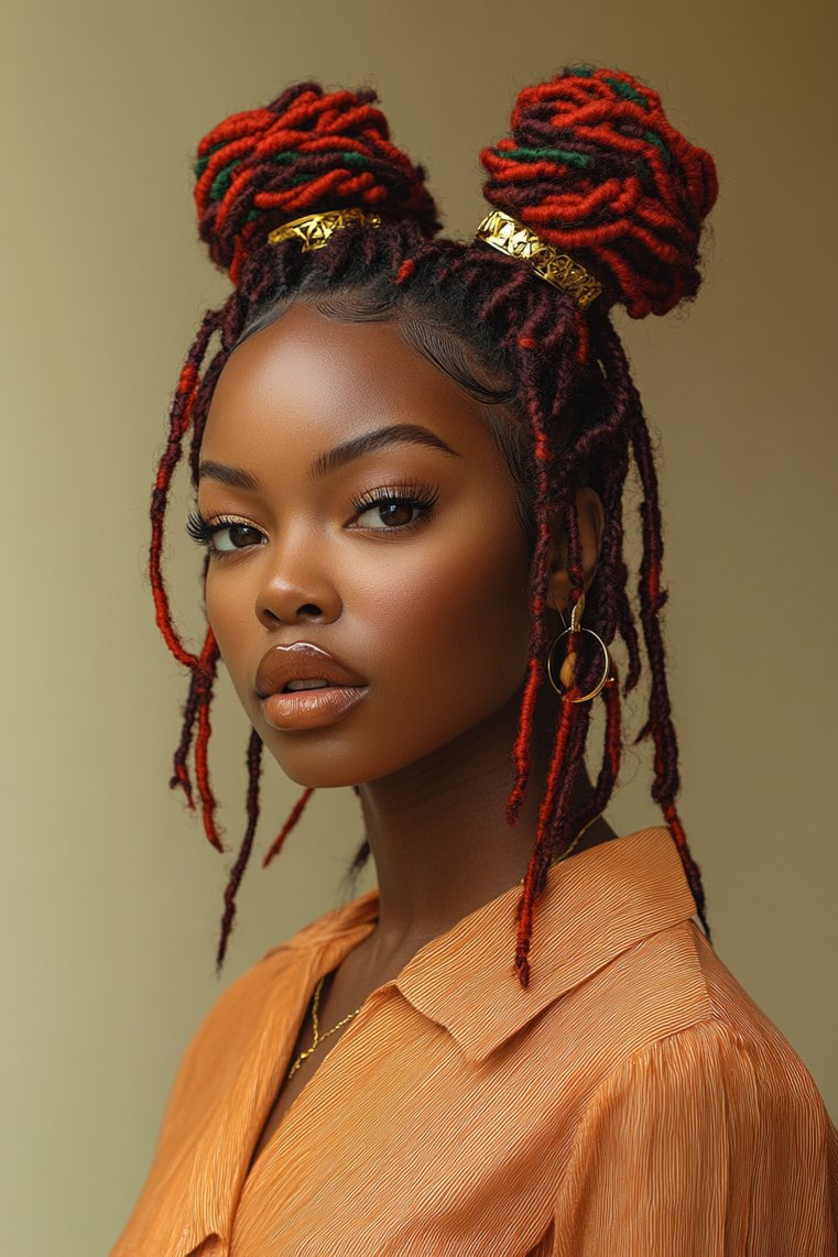 Space Buns With Locs