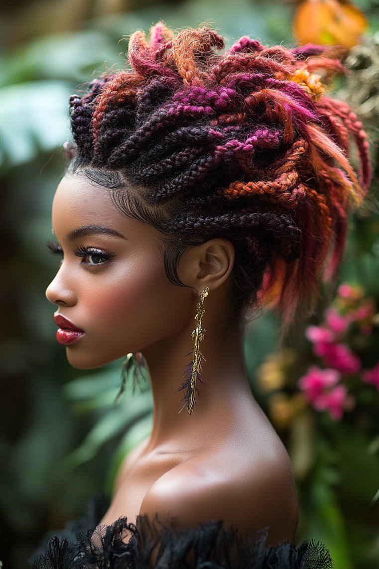 Spiky Braided Updo