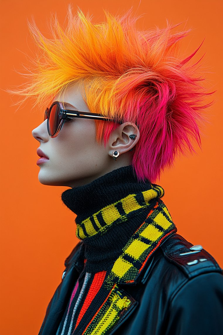 Spiky Hair With a Pomp