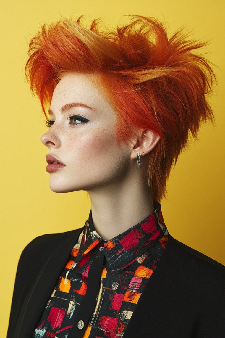 Spiky Hairstyle With Volume