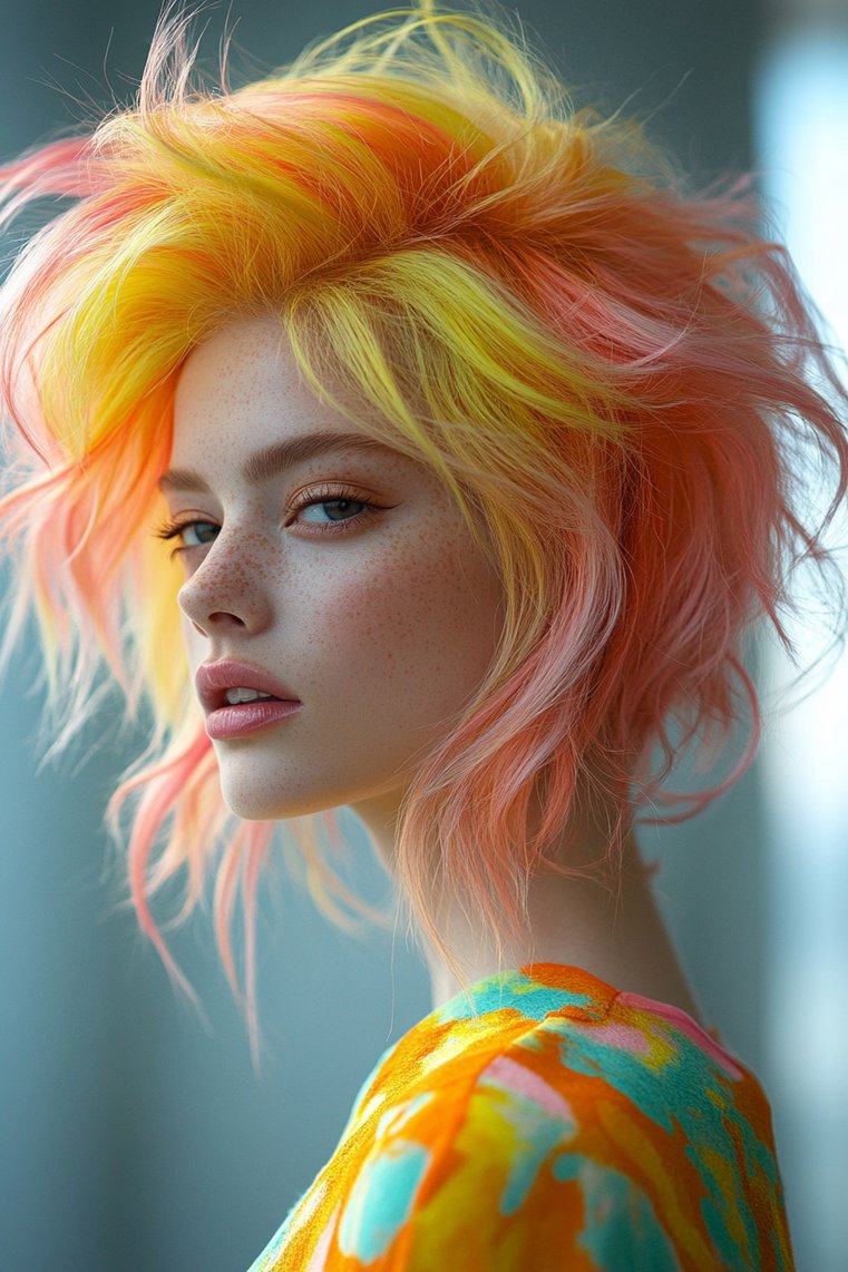 Spiky Side Part