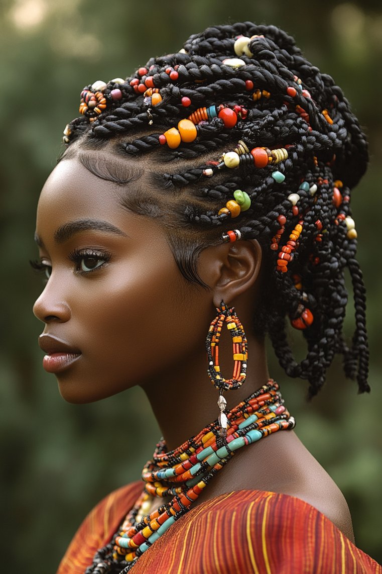 Spiral Fulani Braids