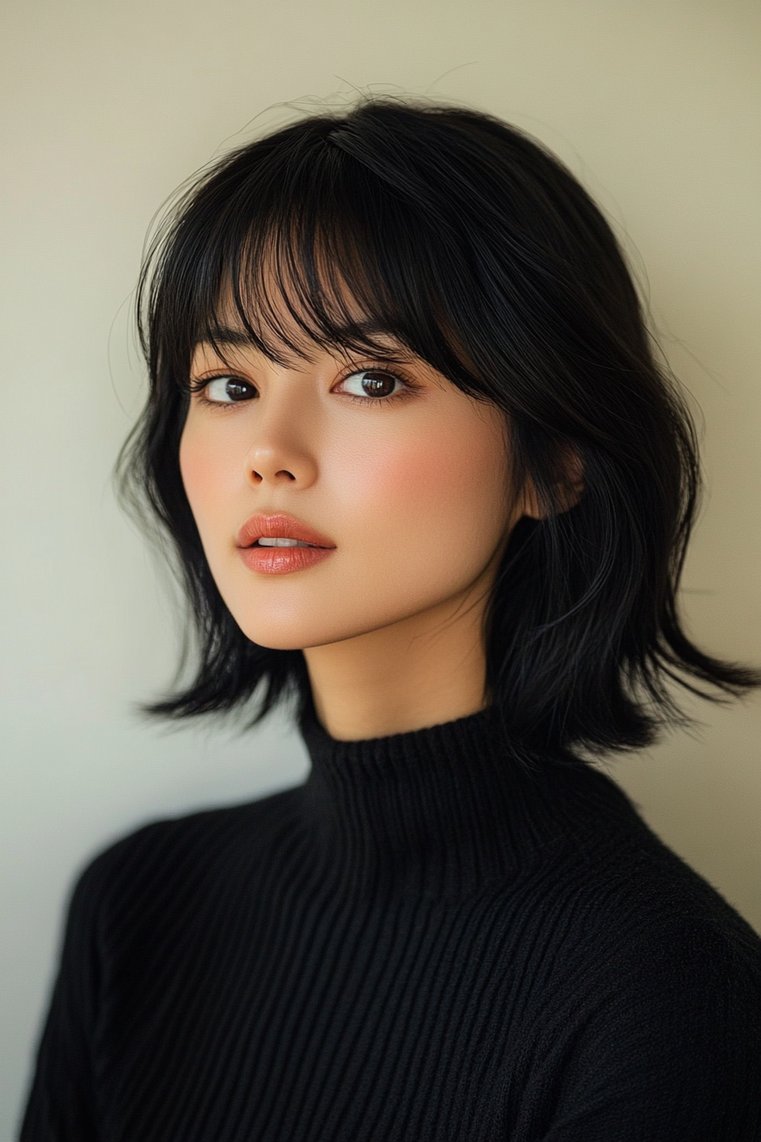 Straight Chin-Length Hair