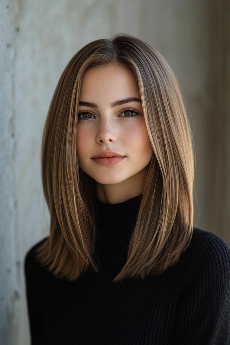 Straight Hair With Subtle Highlights