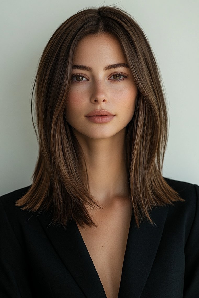 Straight Lob With Middle Part