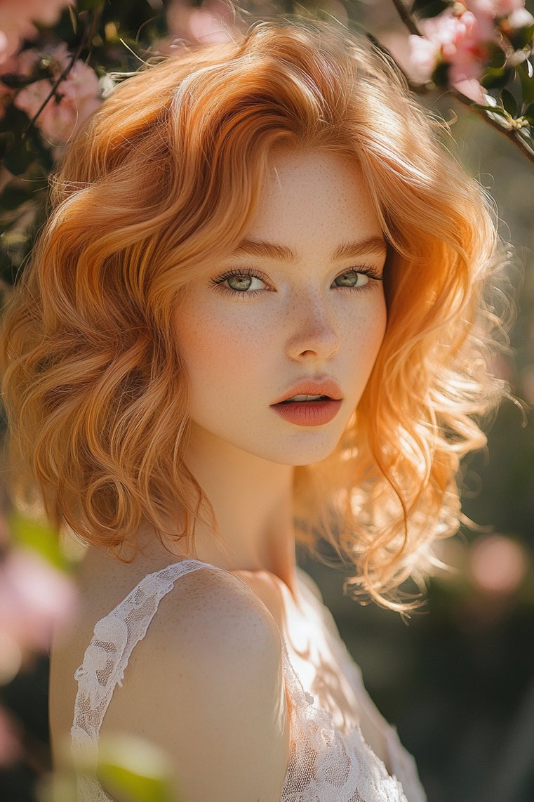 Strawberry Blonde With Rose Gold Undertones
