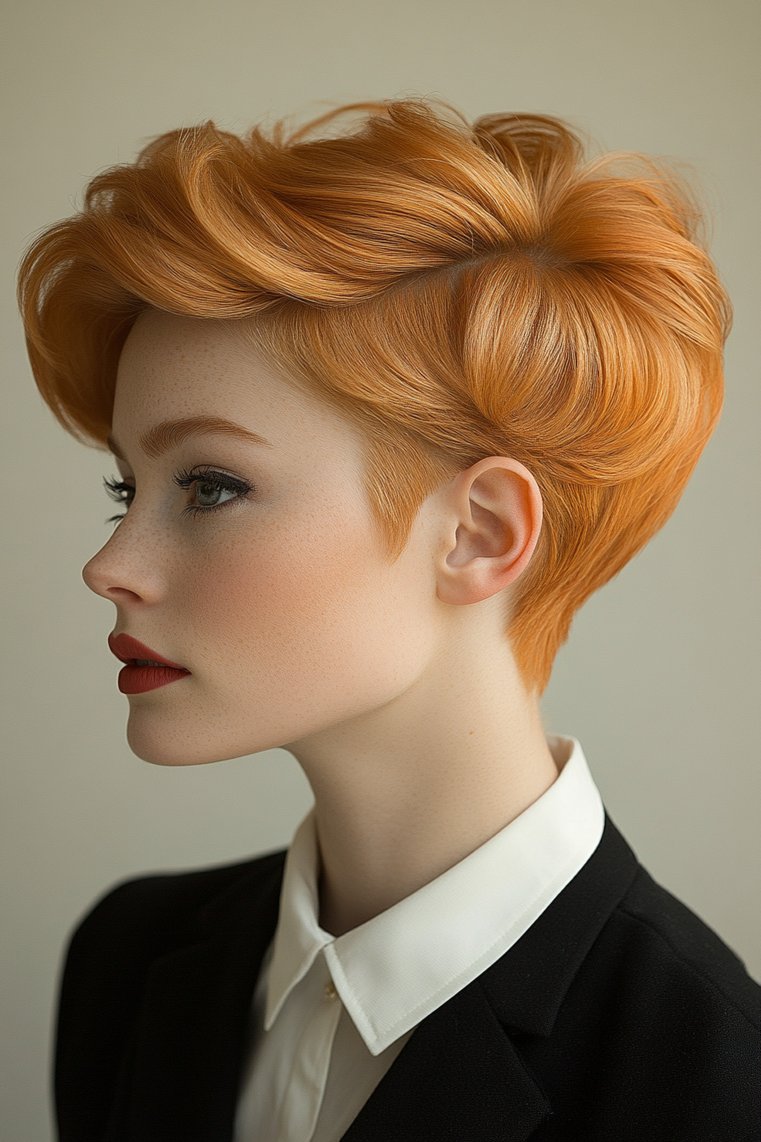 Strawberry Blonde With a Bold Undercut