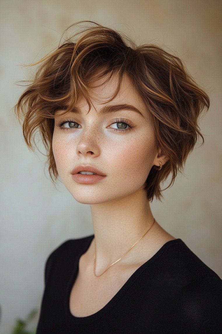 Subtle Balayage Highlights for Short Hair