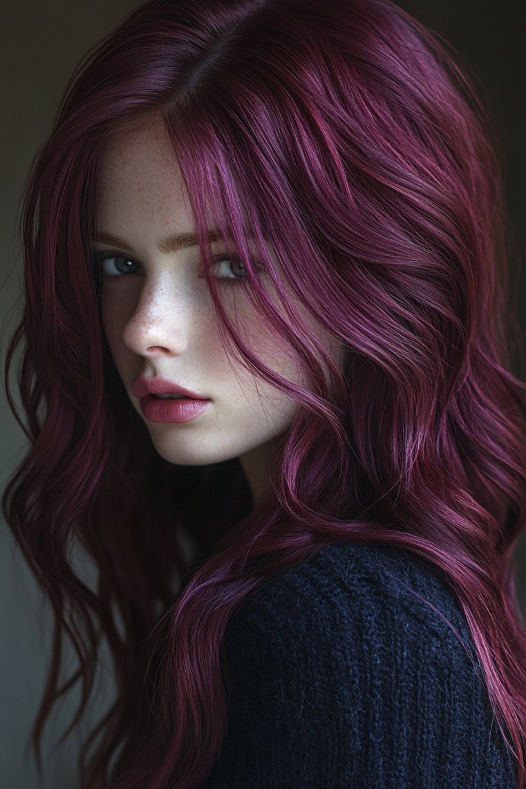 Subtle Burgundy Lowlights