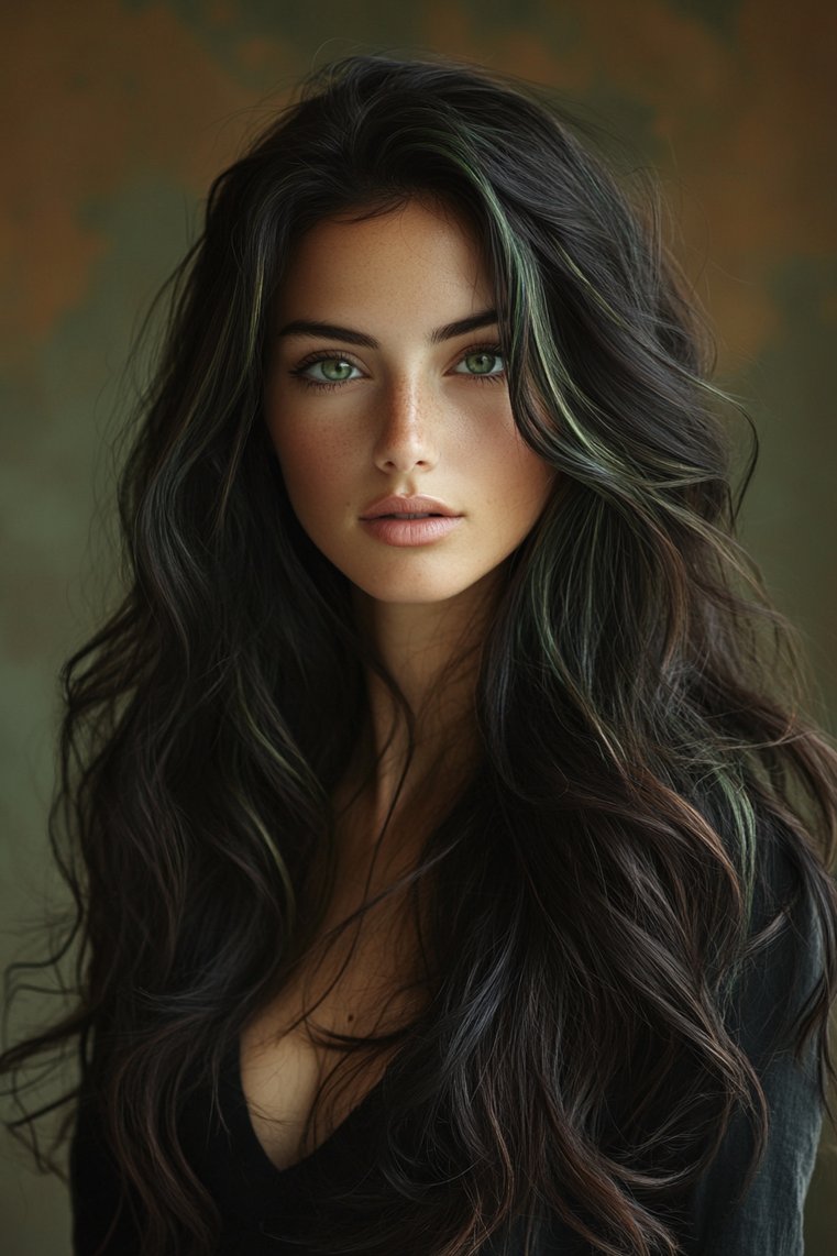 Subtle Green Highlights for an Earthy Vibe