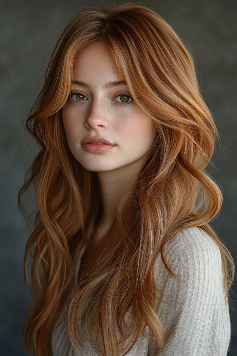 Subtle Strawberry Tones on Light Brown