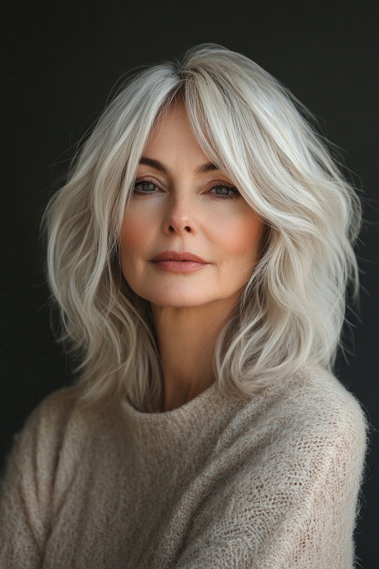 Textured Bangs With Lob