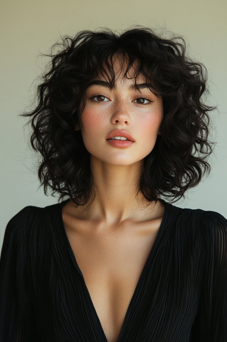 Textured Curls With a Bold Cut