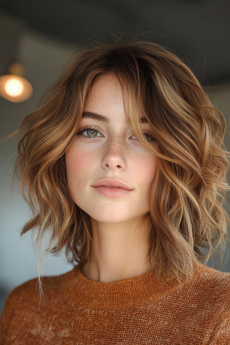 Textured Lob With Wolf Cut Elements