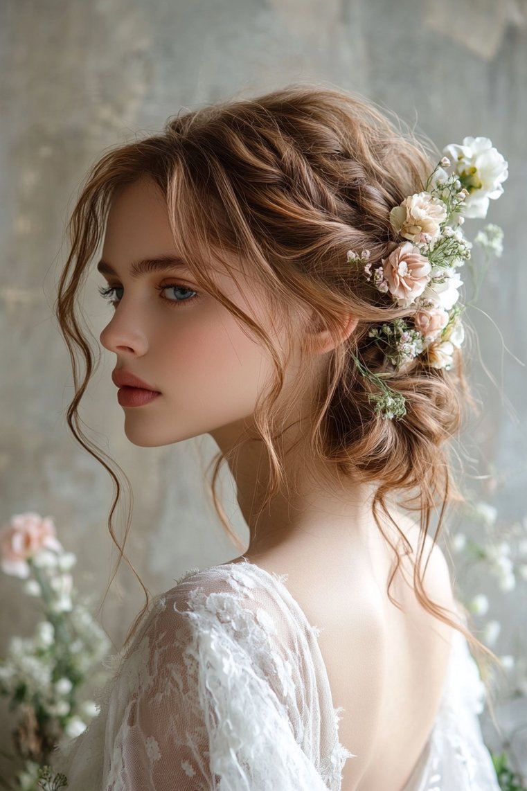 Textured Low Updo