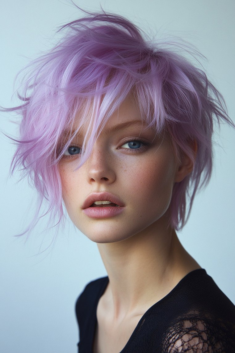 Textured Pixie With Side Part