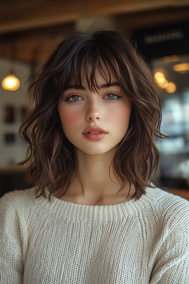 Textured Waves With Micro Bangs
