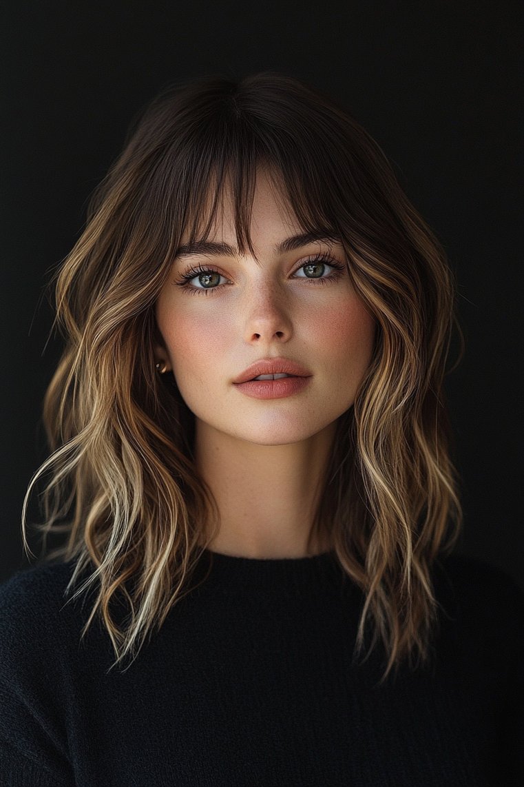 Thick Textured Bangs