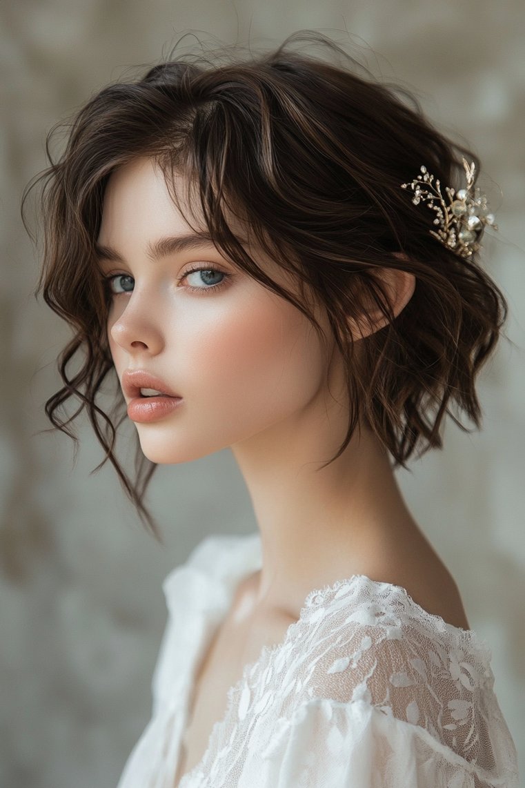 Tousled Pixie With Side Part